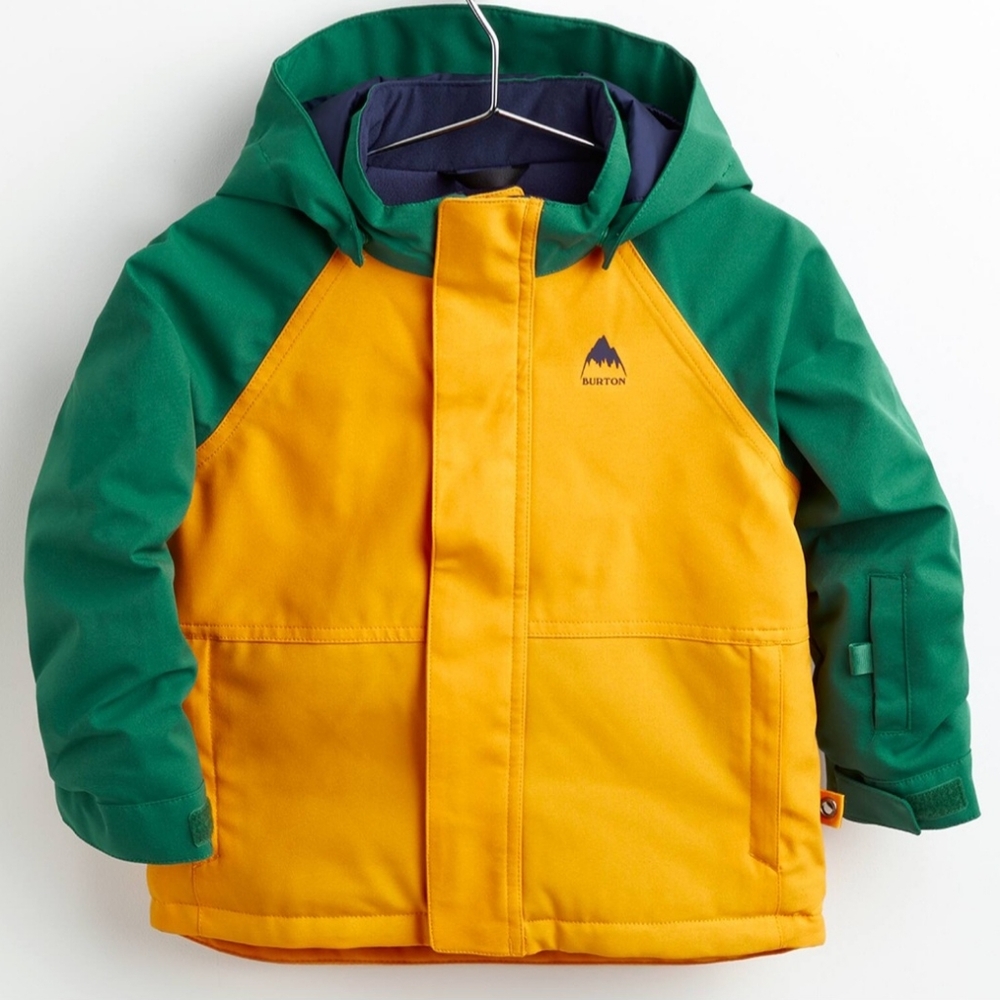 Burton Classic Jacket Kids Sz 4T Snowboarding Winter Jacket Green Gold